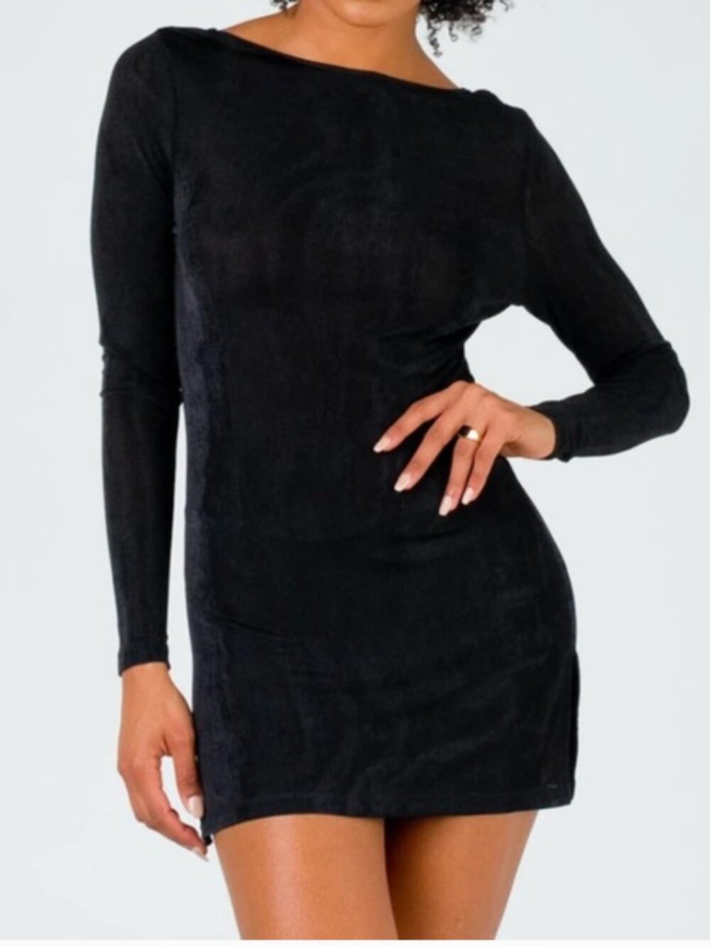Lioness Black Mini Bodycon Dress size XS